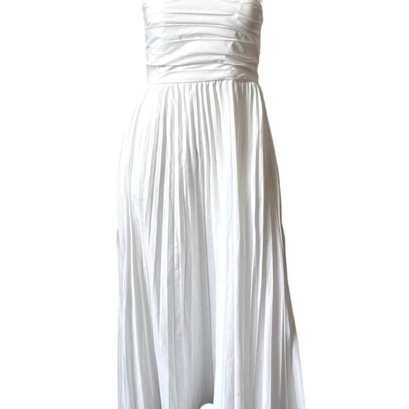 Jonathan Simkhai Caroline Cotton Poplin Midi Dress - White 4 - Picture 2 of 3